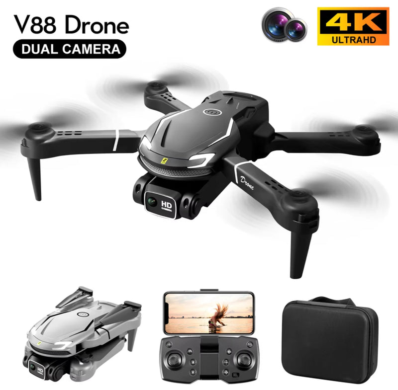 Drone V88 com câmera dupla Full HD 4K e filme fotográfico