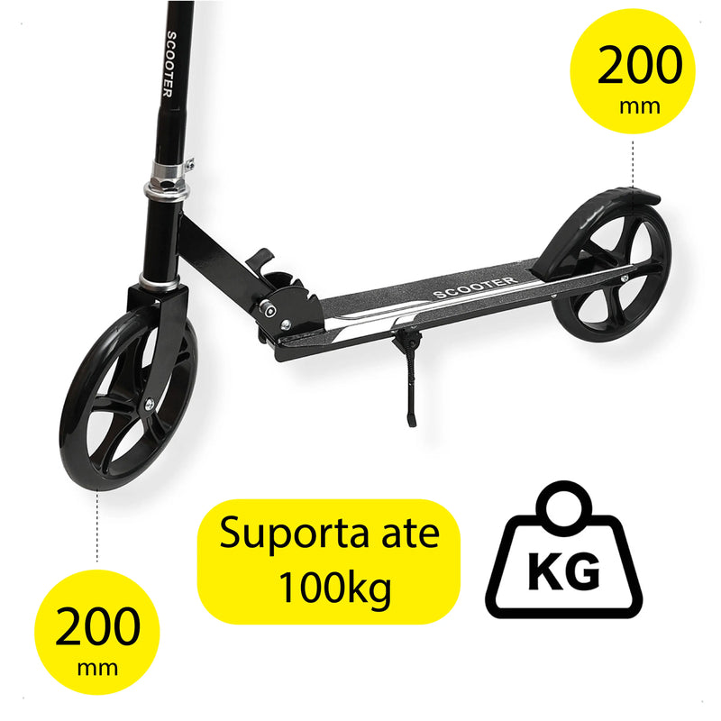 Patinetes com rodas dobráveis para adultos e crianças.