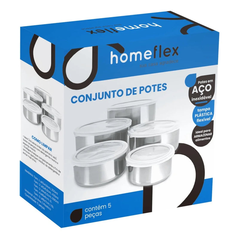 Game 5 Pots Aluminum Stainless Bowl With Round Lid Practicality Efficient and Elegant Storage with Round Lid Include