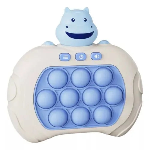 Brinquedo de apertar Anti-Stress Ansiedade Sensorial Toys Adultos Crianças Fast Push Game Giro HIPOPOTAMO AZUL BLUE