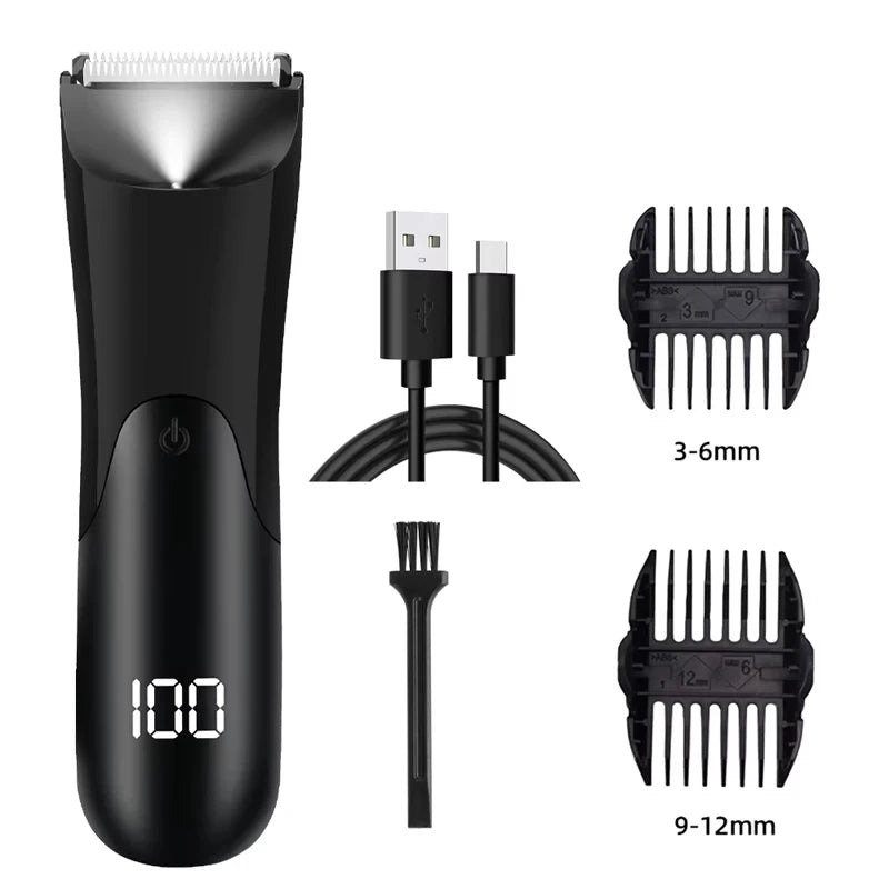 Removedor Elétrico De Pêlos De Partes Íntimas Masculinas. Aparador De Cabelo Para Homens E Mulheres.