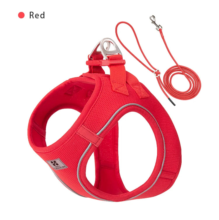 Dog Harness Leash Set for small medium dog Adjustable Reflective Puppy Cat Harness pet Vest Chihuahua Yorkies Outdoor Walking