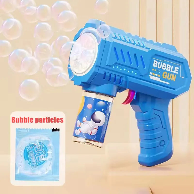 Pistola de bolhas totalmente automática, máquina de bolhas, brinquedo para crianças, para usar na praia e em atividades ao ar livre.