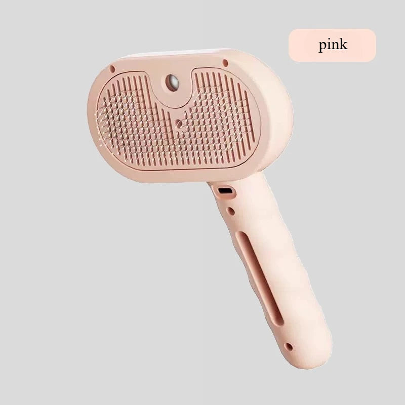 Escova de massagem a vapor para animais de estimação, escova universal 3 em 1, removedor de pelos, pente de massagem multifuncional, escova de spray.