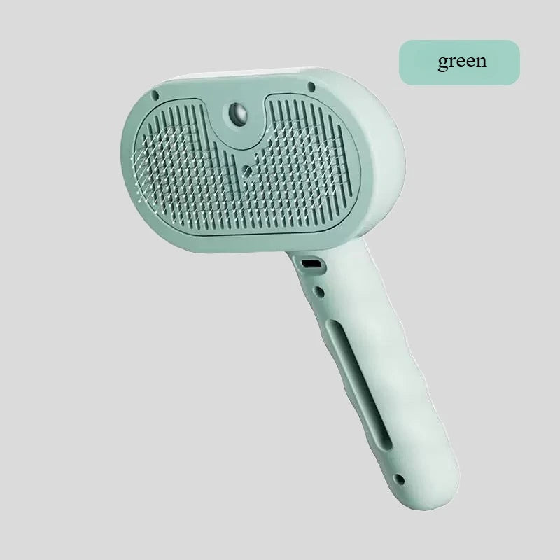 Escova de massagem a vapor para animais de estimação, escova universal 3 em 1, removedor de pelos, pente de massagem multifuncional, escova de spray.