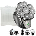 4D Head Shavers for Bald Men, Upgraded 9 Floating Heads 6-in-1 Rechargeable Waterproof Wet Dry Bald Head Shavers for Men