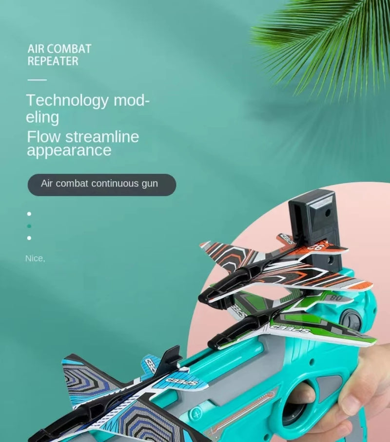 Children's Toy Ejection Aircraft Shooting Game Outdoor Parent-child Sports Toy Boy Gift Shooting Aircraft Set