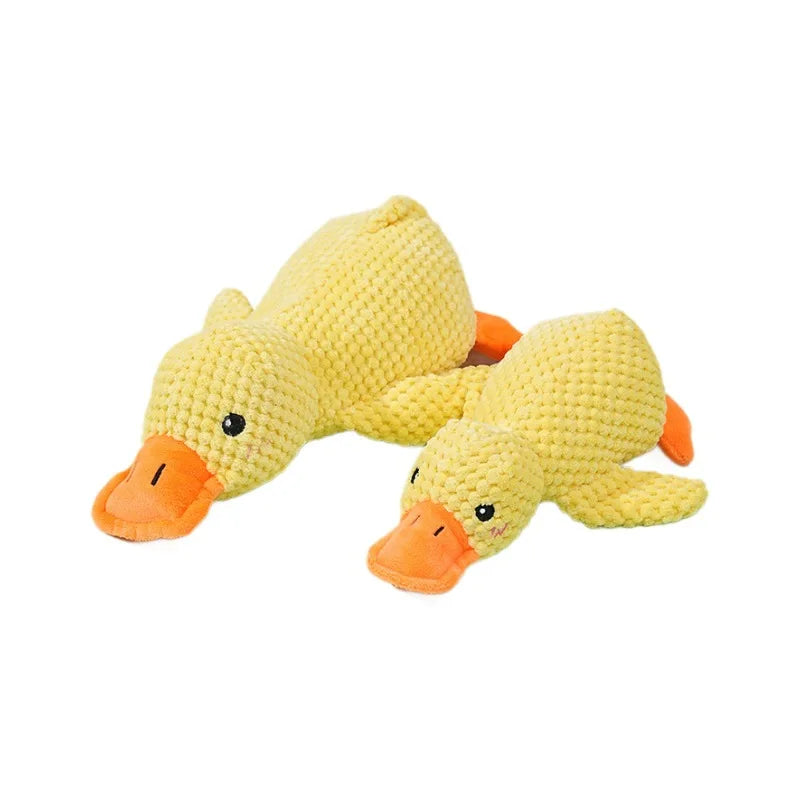 Dog Bite Resistant Teeth Grinding Sound Relief Duck Sound Toy Plush Companion Sleeping Duck Dog Toys for Small Large Dogs