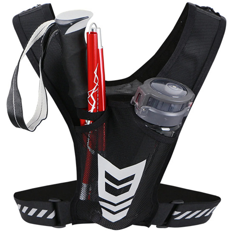 Colete de corrida ultraleve com bolso para celular e suporte para garrafa de água, mochila de hidratação respirável para ciclismo ao ar livre, trilhas e caminhadas