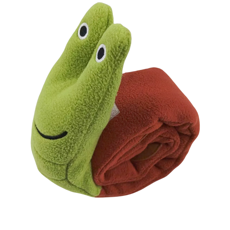 Dog Puzzle Feeder Interactive Toy Indestructible Plush Sound Squeak Puppy Toys For Resistant Foldable Snail Dogs Pet Supplies