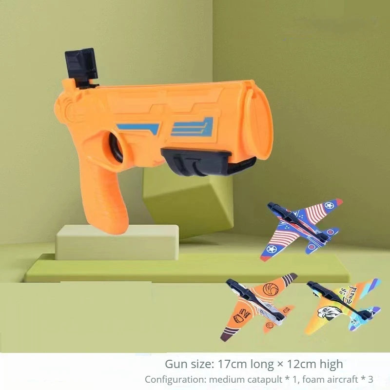 Children's Toy Ejection Aircraft Shooting Game Outdoor Parent-child Sports Toy Boy Gift Shooting Aircraft Set
