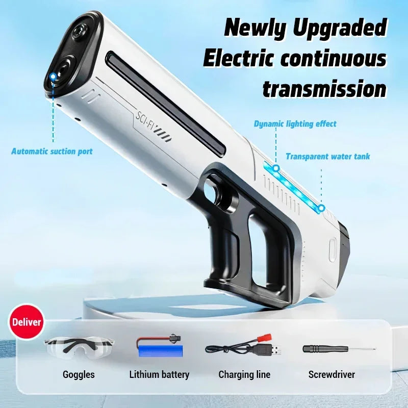 Automatically Water High Pressure Electric Water Gun Toys for Kids Summer Outdoor Pool Fight Games Children Water Toys Boys Gift