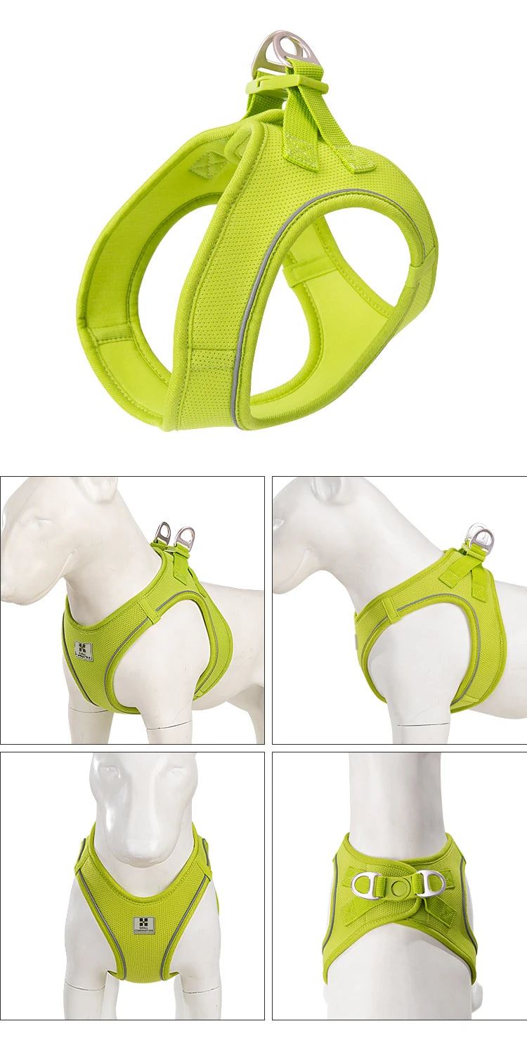 Dog Harness Leash Set for small medium dog Adjustable Reflective Puppy Cat Harness pet Vest Chihuahua Yorkies Outdoor Walking