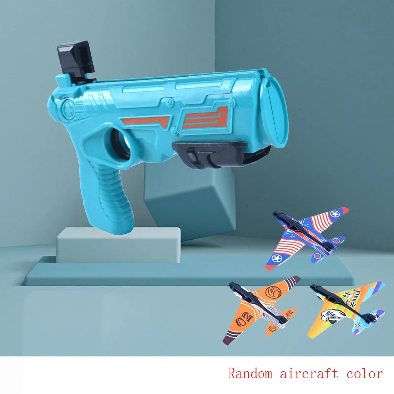 Children's Toy Ejection Aircraft Shooting Game Outdoor Parent-child Sports Toy Boy Gift Shooting Aircraft Set