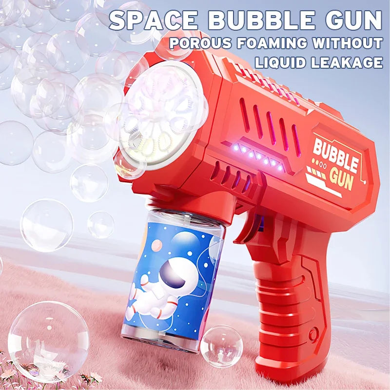 Pistola de bolhas totalmente automática, máquina de bolhas, brinquedo para crianças, para usar na praia e em atividades ao ar livre.