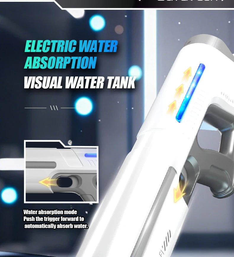 Automatically Water High Pressure Electric Water Gun Toys for Kids Summer Outdoor Pool Fight Games Children Water Toys Boys Gift