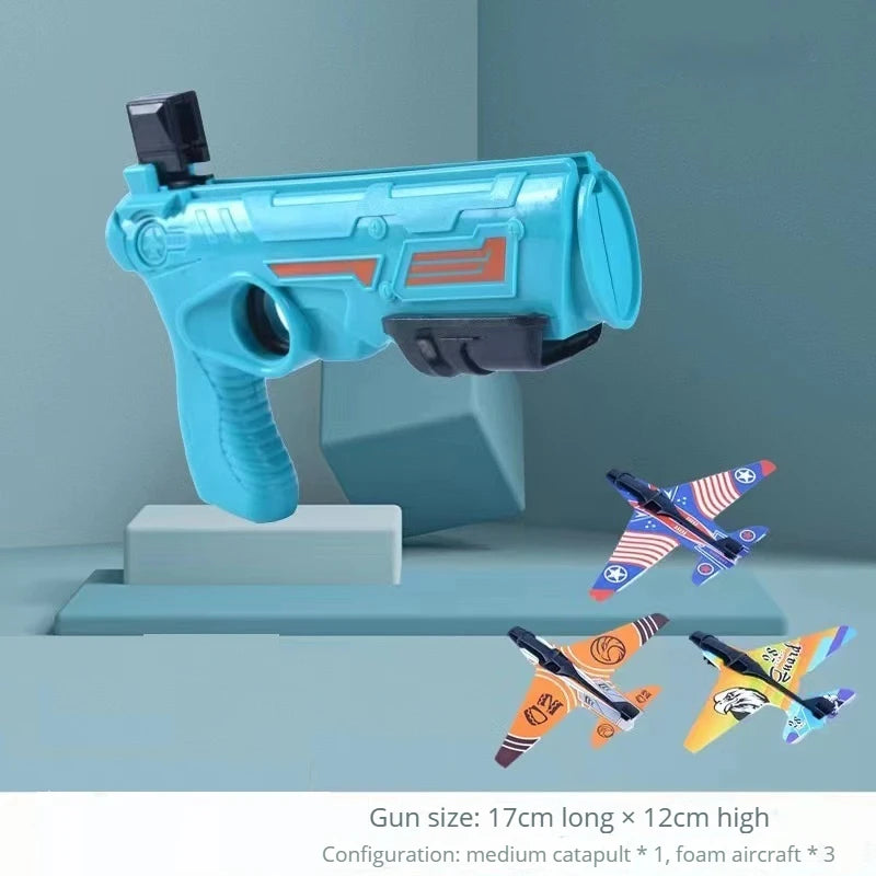 Children's Toy Ejection Aircraft Shooting Game Outdoor Parent-child Sports Toy Boy Gift Shooting Aircraft Set