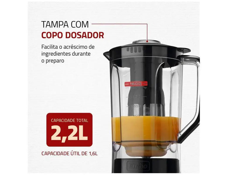 L-99 FB Black Mondial Turbo Power Blender with 3 Speeds Filter 550W - 110V