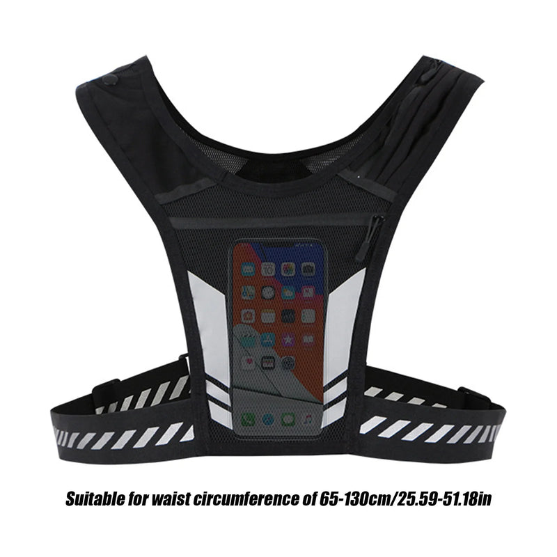 Colete de corrida ultraleve com bolso para celular e suporte para garrafa de água, mochila de hidratação respirável para ciclismo ao ar livre, trilhas e caminhadas
