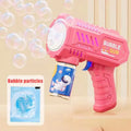 Pistola de bolhas totalmente automática, máquina de bolhas, brinquedo para crianças, para usar na praia e em atividades ao ar livre.