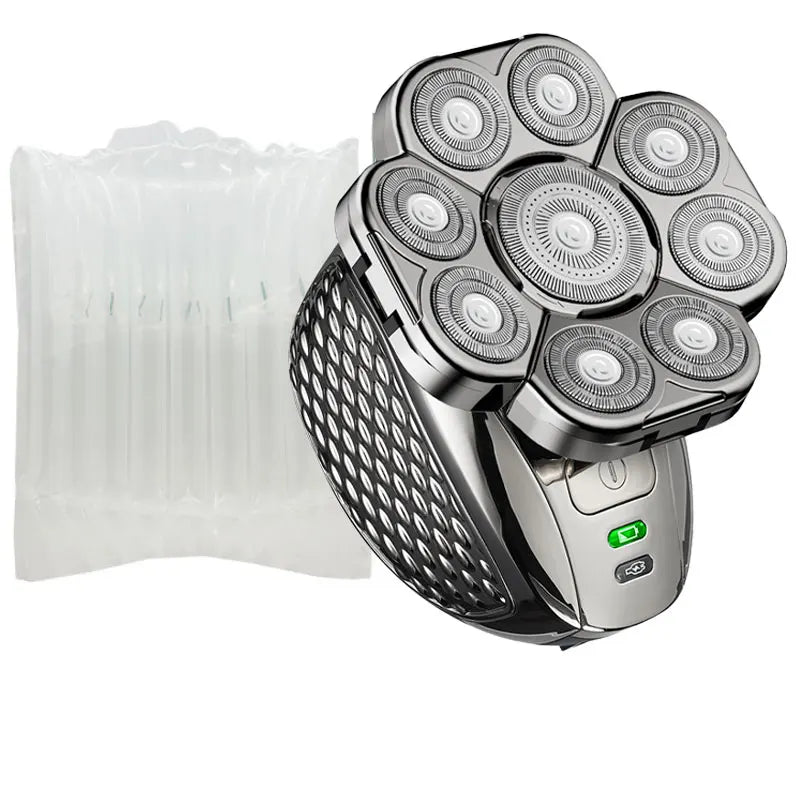 4D Head Shavers for Bald Men, Upgraded 9 Floating Heads 6-in-1 Rechargeable Waterproof Wet Dry Bald Head Shavers for Men