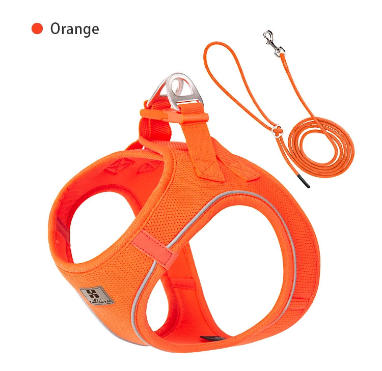 Dog Harness Leash Set for small medium dog Adjustable Reflective Puppy Cat Harness pet Vest Chihuahua Yorkies Outdoor Walking