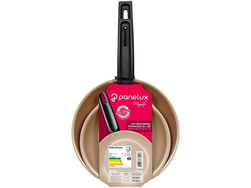 2 Pieces Magnific Cherry Aluminum Panelux Nonstick Frying Pits Set