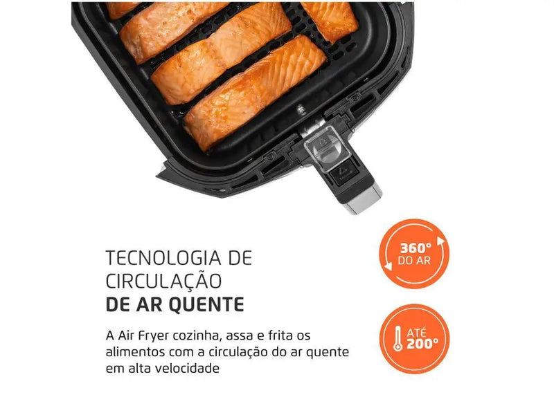 Electric Fryer No Oil/Air Fryer Mondial Family AFN-40-BI Black 4L with Timer - 110V