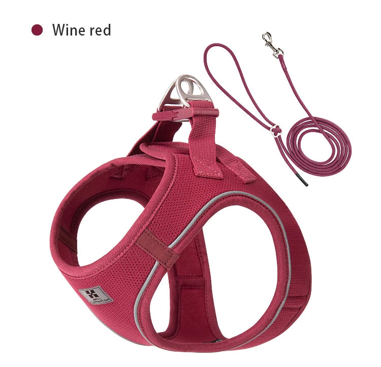 Dog Harness Leash Set for small medium dog Adjustable Reflective Puppy Cat Harness pet Vest Chihuahua Yorkies Outdoor Walking