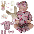BRASTOY Reborn Baby Doll Menina Pintada Realista 48cm Corpo de Silicone Menina Menina Com Brinquedo de Pelúcia
