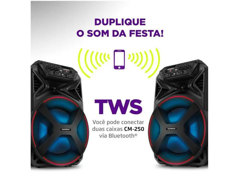 Mondial Connect Party Plus CM-250 Sound Box-Bivolt
