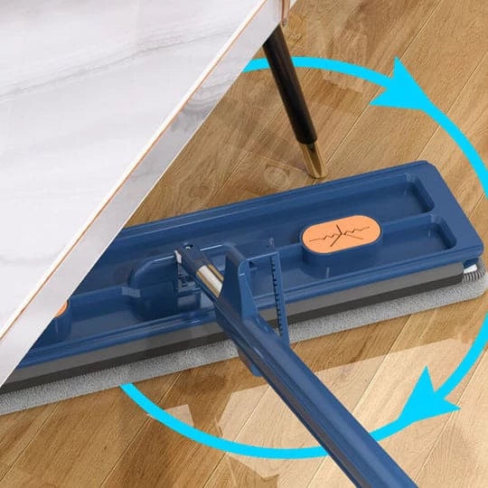 Mop Flat Plano Lava e Seca Microfibra Articulado Gira 360 Cabo 1,4m